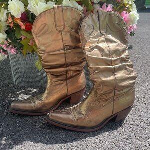 Gold Cowboy Boots